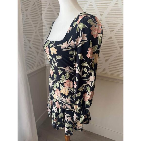 Revolve Yumi Kim Women’s Size 0 XS Hey Jude Haze Night Black Floral Mini Dress - Picture 5 of 7